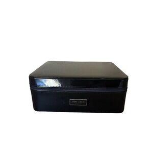 Jimmy Choo Parfums Black Patent Vanity Case Travel Cosmetic Bag Jewelry‎ Box